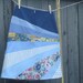 Blue Sunburst Hippie Chic Skirt from Vintage Fabrics, Size 8