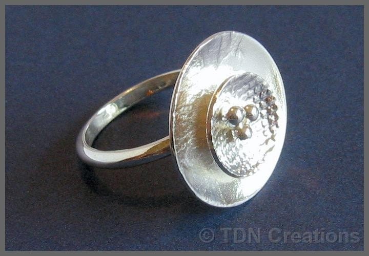 Space Flower sterling silver ring