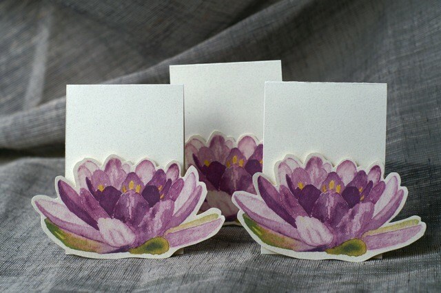 Lily Small Purple Tent Cards Decoration for Events Weddings Showers 