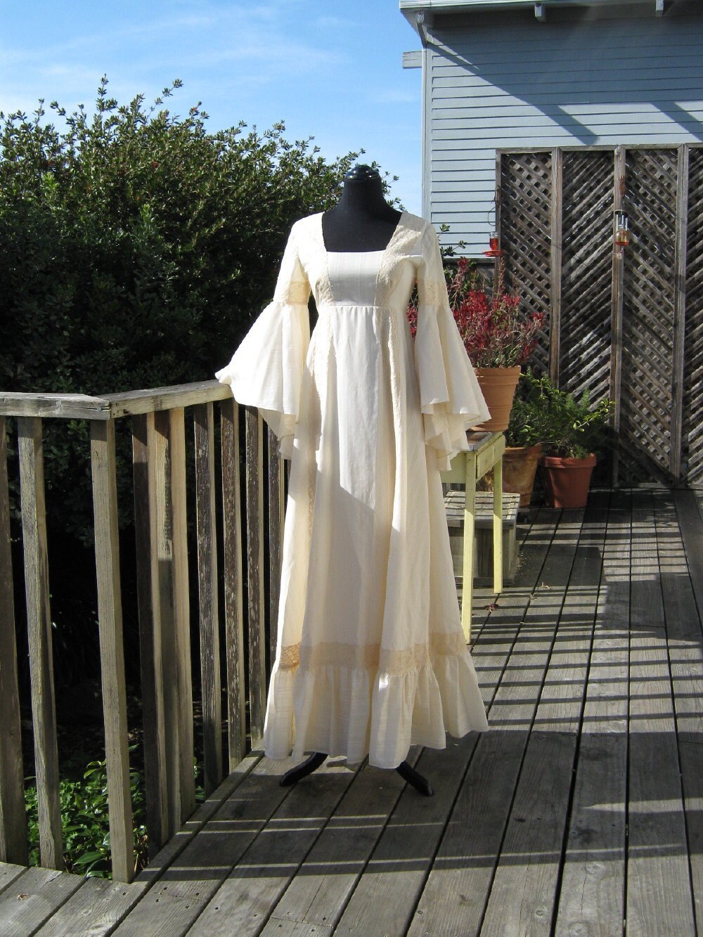 70s BOHO WEDDING GOWNS PATTERN BUTTERICK 6961