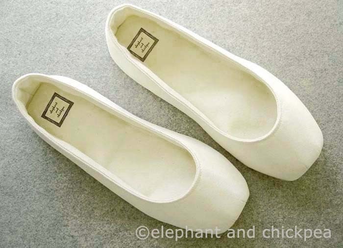 Indoor Wedding Cream Ballet Flats From elephantandchickpea