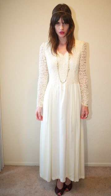 cream long gown