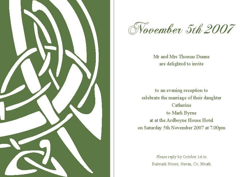 Celtic Wedding Invitation Kit on CD Free Shipping From celticgraphic