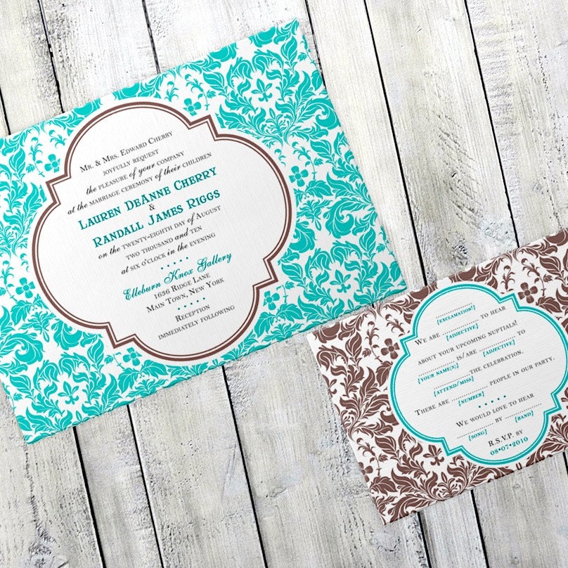 Shabby Chic Wedding Invitation Suite From cardinalink