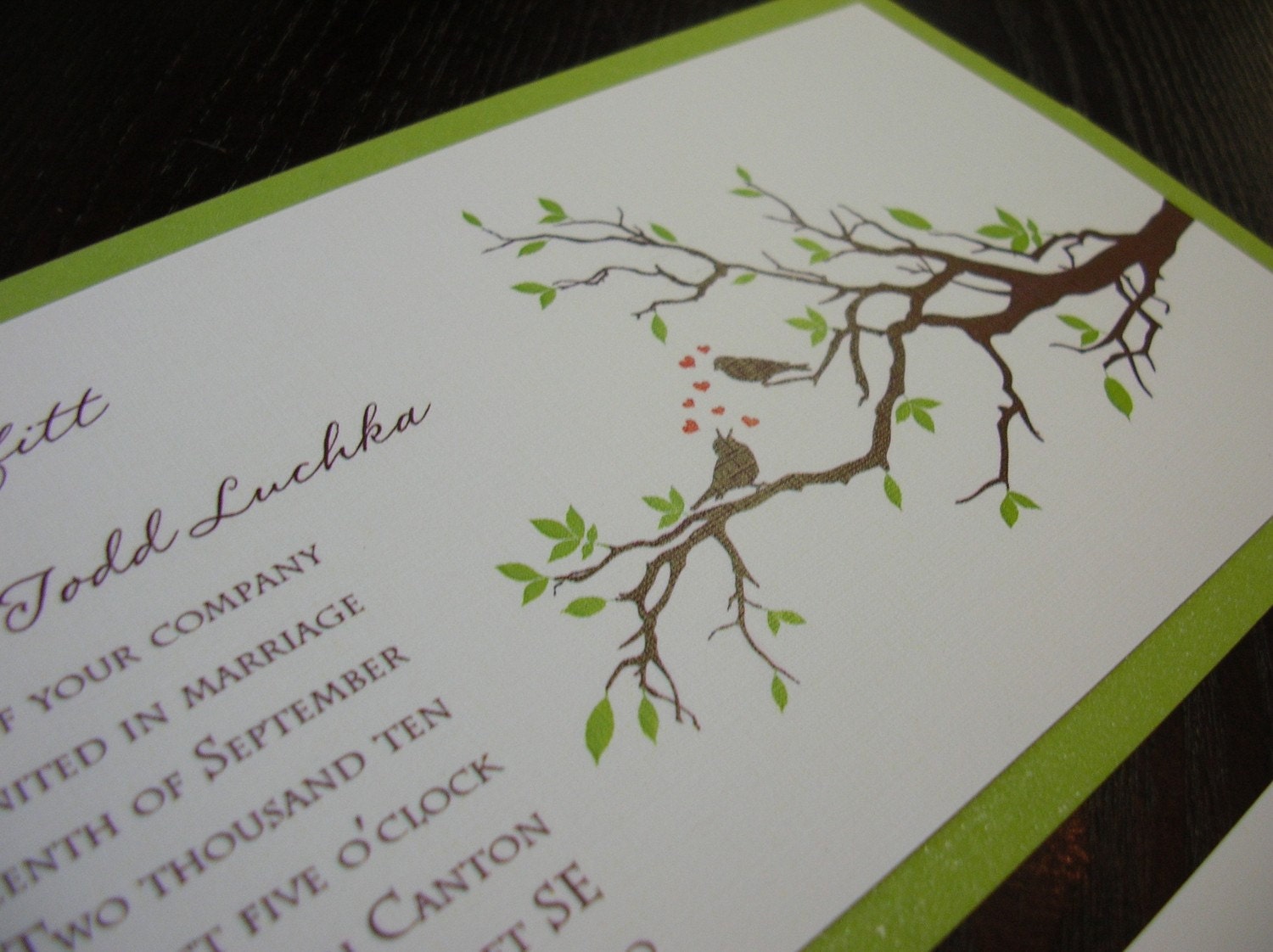 free DIY wedding invitation designs templates with trees and branches