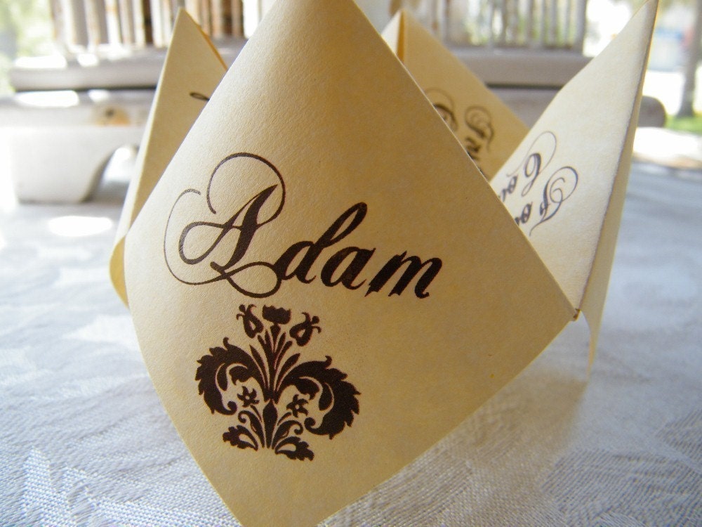 Cootie Catchers Origami Wedding MENU DESIGN ONLY From katskrafts