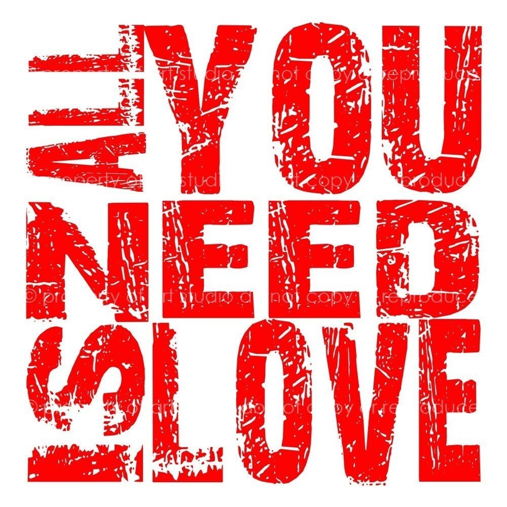 all you need is love red and