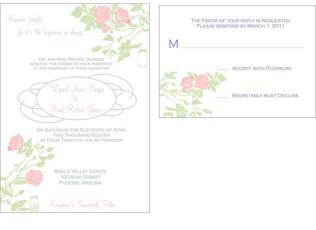 rose wedding invitations teal silver 
