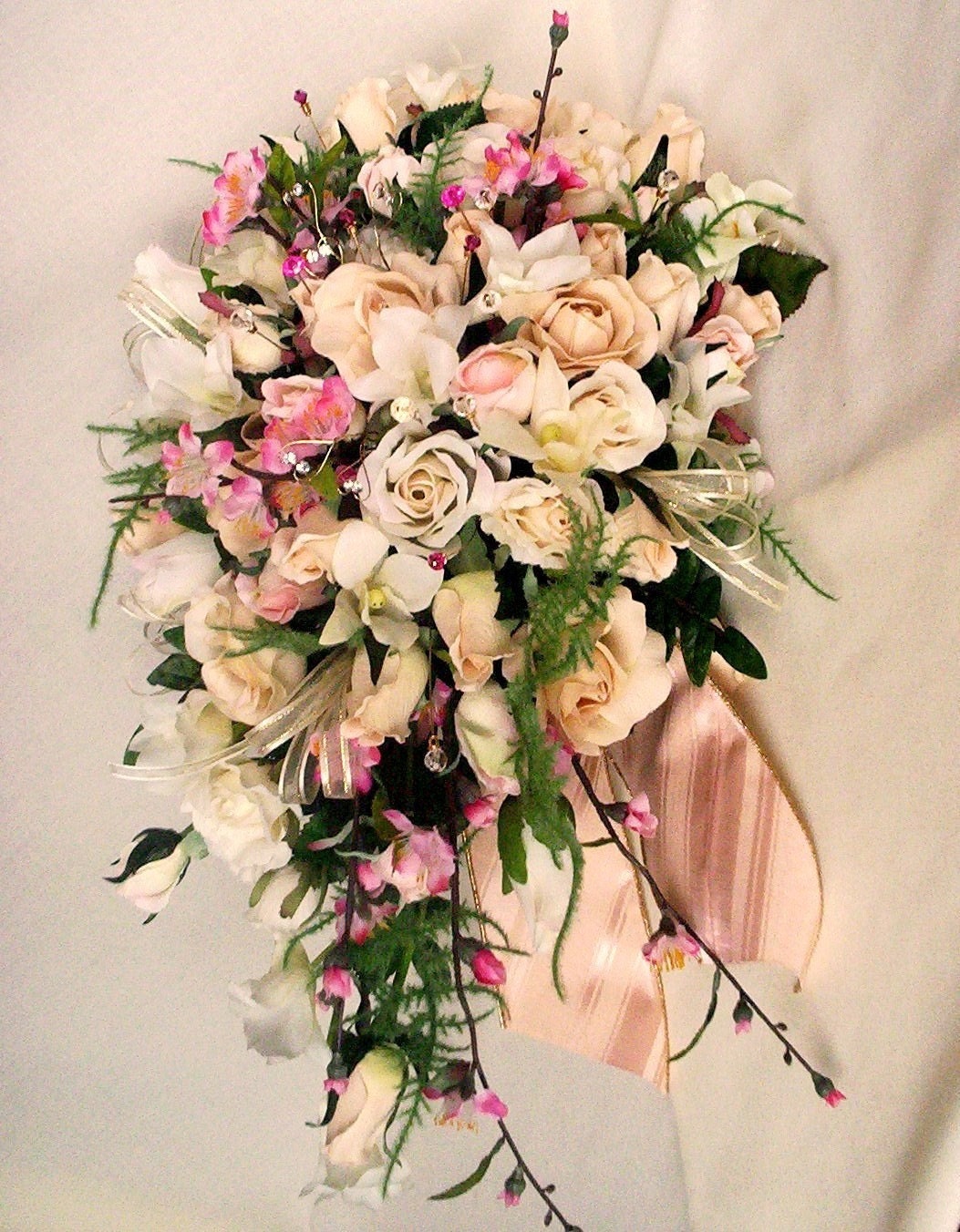 Rose Bridal Bouquet Cherry