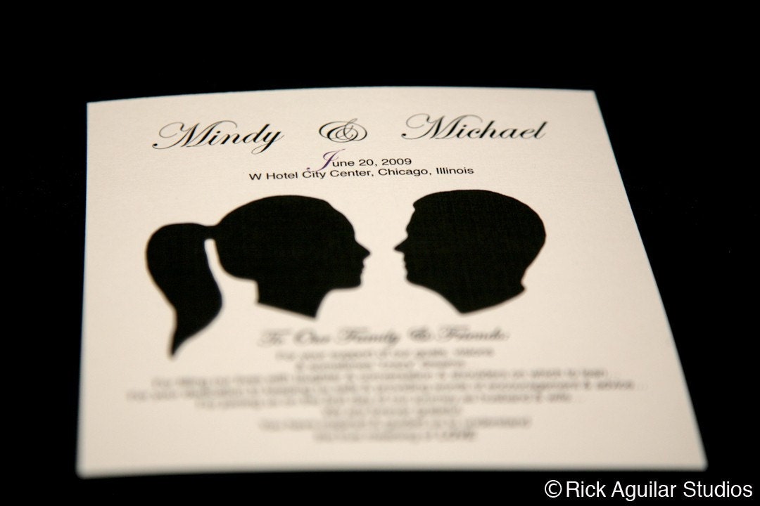 Your Silhouette Wedding Programs From YourHappilyEverAfter Your Silhouette Wedding Programs From YourHappilyEverAfter