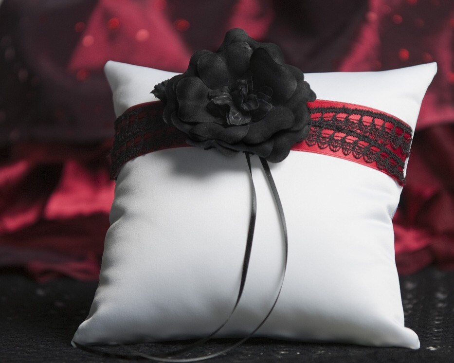 Gothic Romance Wedding Ring Bearer Pillow