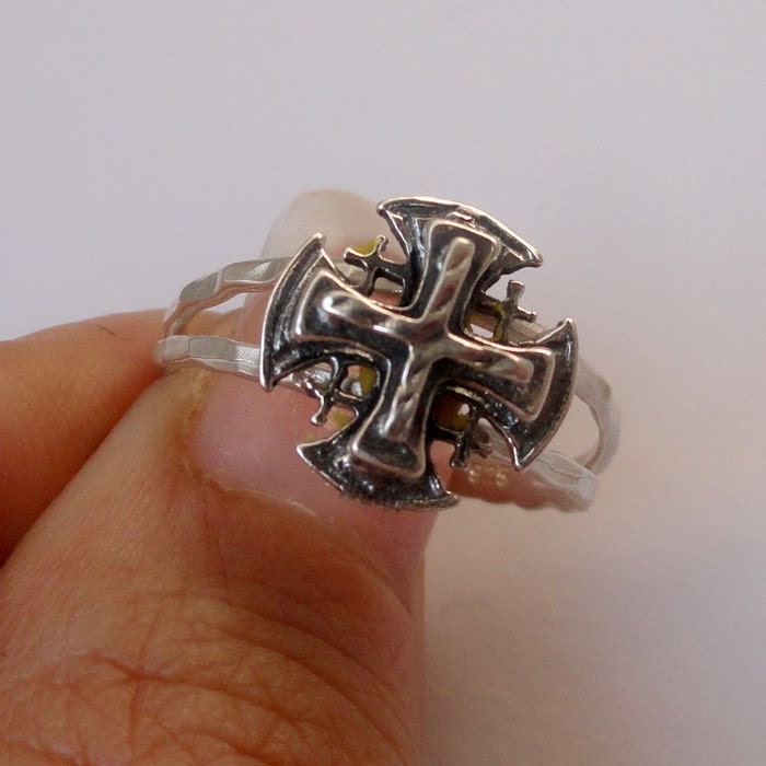 Jerusalem Cross Ring size