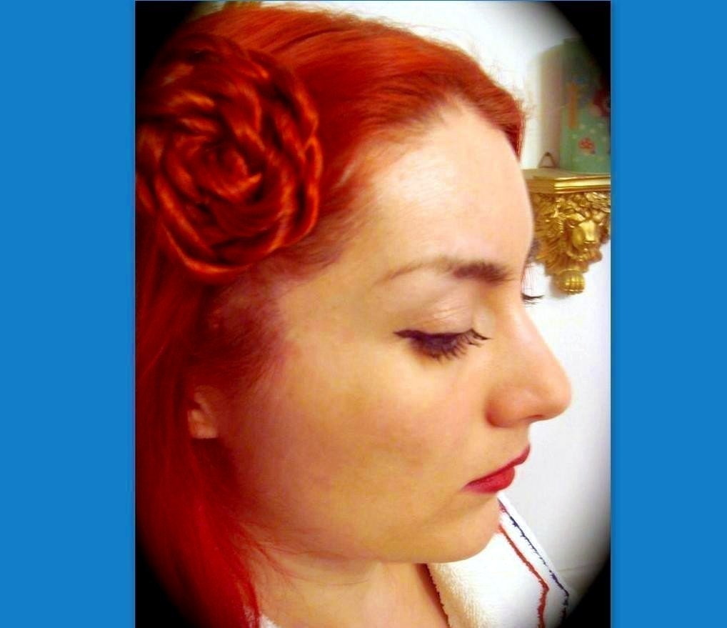 Rose clip in hair wedding hair flower hair bridal hair accessory your color