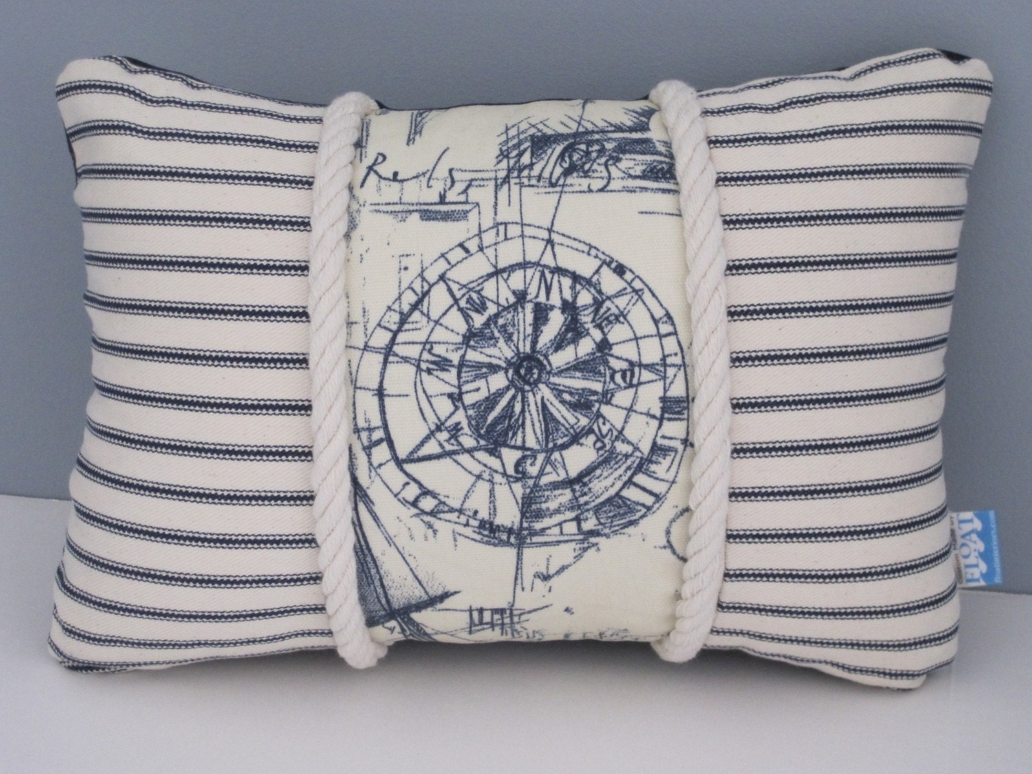nautical compass pillow