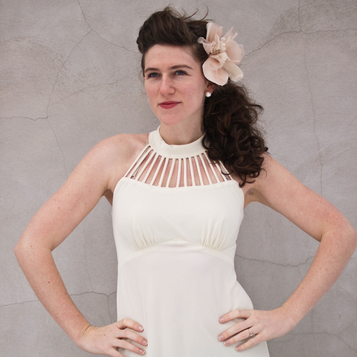 vintage greek goddess gown M