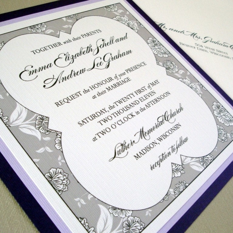 black gray and purple weddings