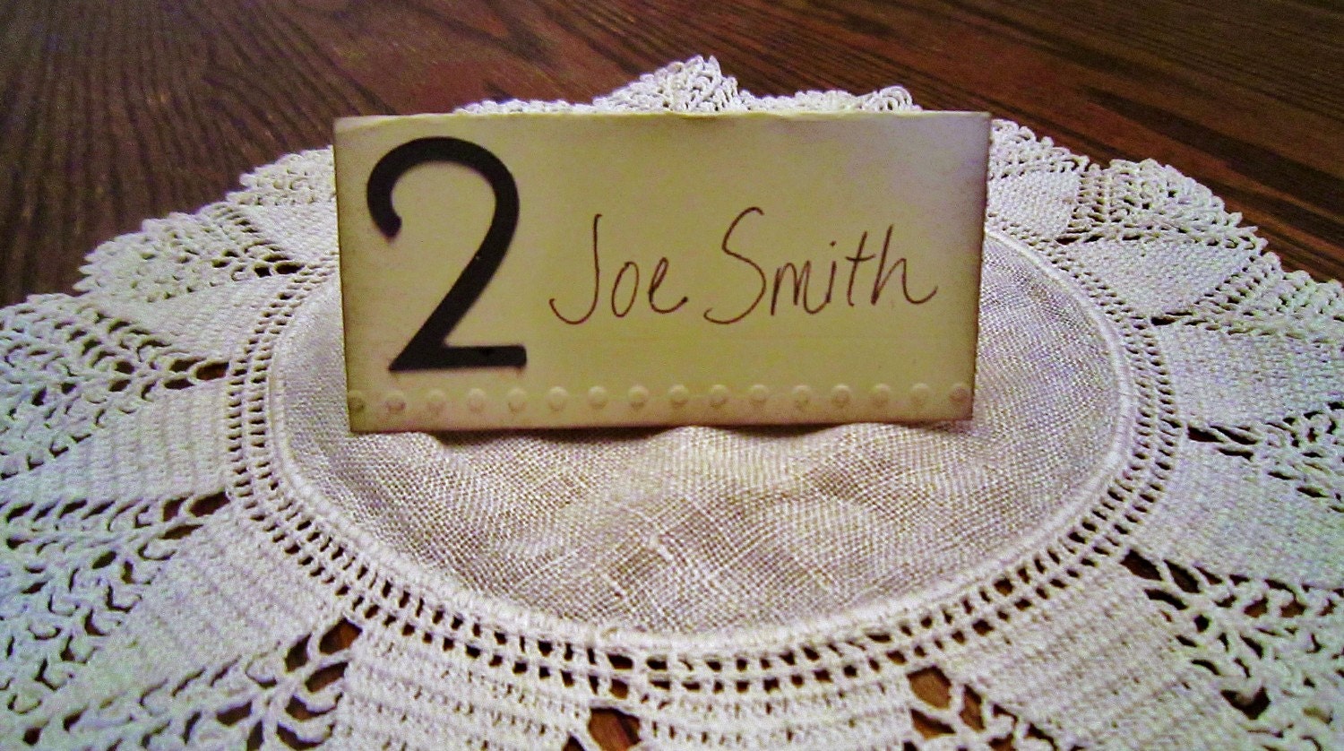 Wedding place card set of 40 Made to Order