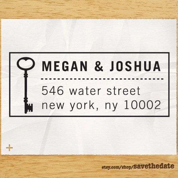 Personalized Eco Friendly Self Inking Rubber Stamp Wedding Gift 