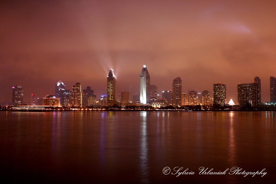 San Diego Skyline/ 5x7 Fine Art Photography Print