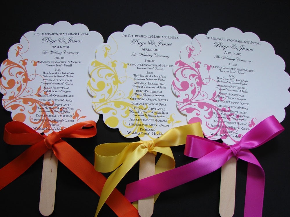 example of heart wedding programs