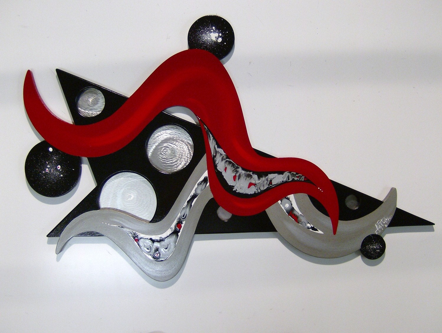 wall sculptures for sale metal silver