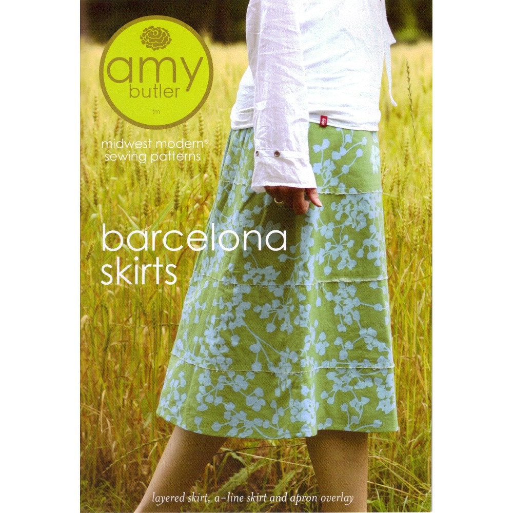 Barcelona Skirts Sewing Pattern Amy Butler Designs From MoonaFabrics