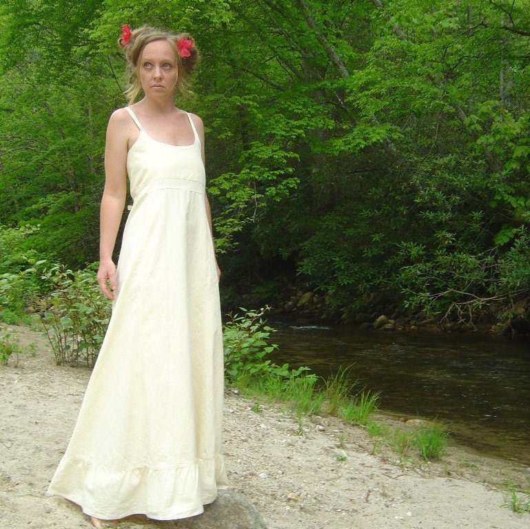 Sweet N Simple Hemp ORganic Cotton Wedding Dress MadE To ORder