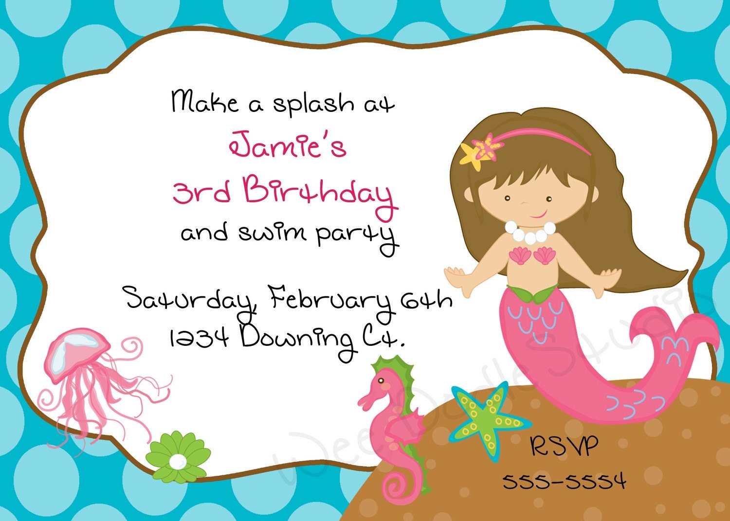 Mermaid Invitation