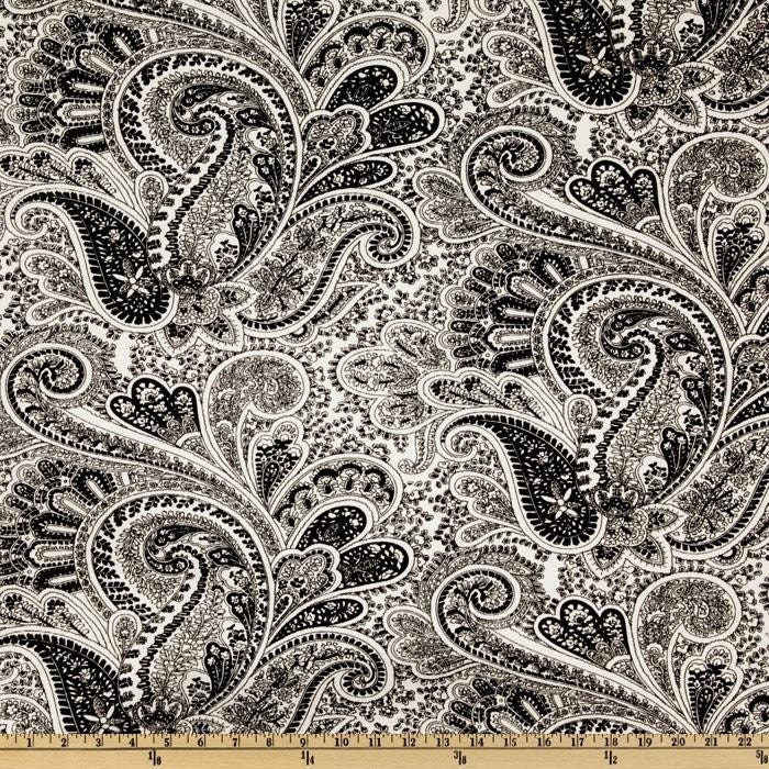 PAISLEY TABLE RUNNER Black and White Table Runner With Black White Grey Gray