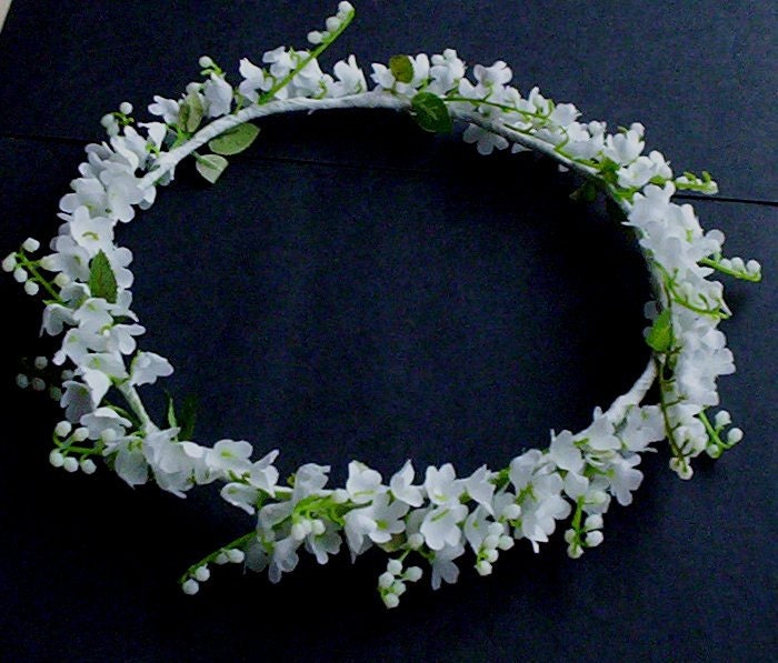 Flower Crown Lilly of the Valley Bridal Halo Wedding From AmoreBride