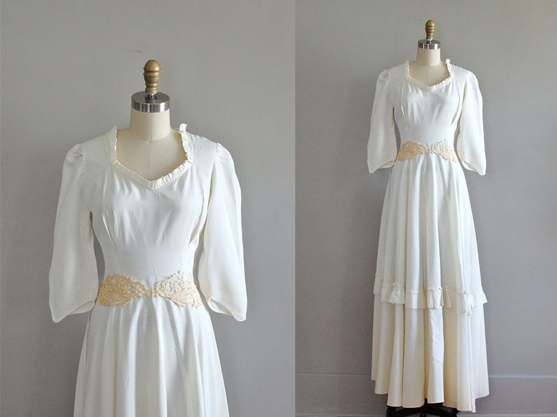 40s wedding dress wedding gown 1940s Sposa Pallido From DearGolden