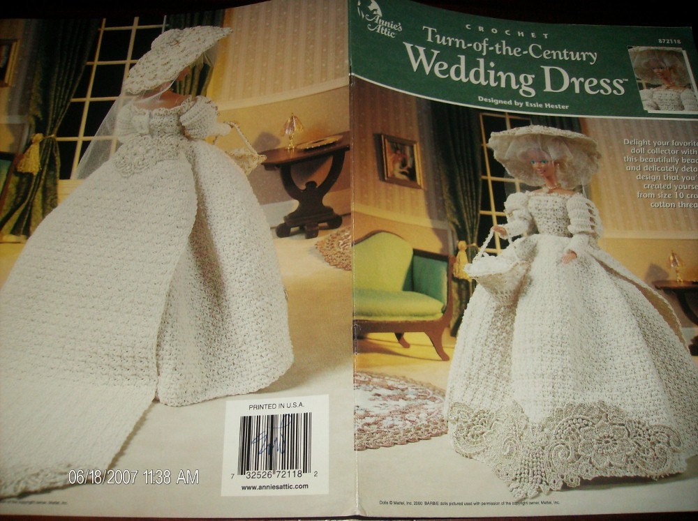 Doll Clothing Thread Crochet Patterns Turn of the Century Wedding Dress