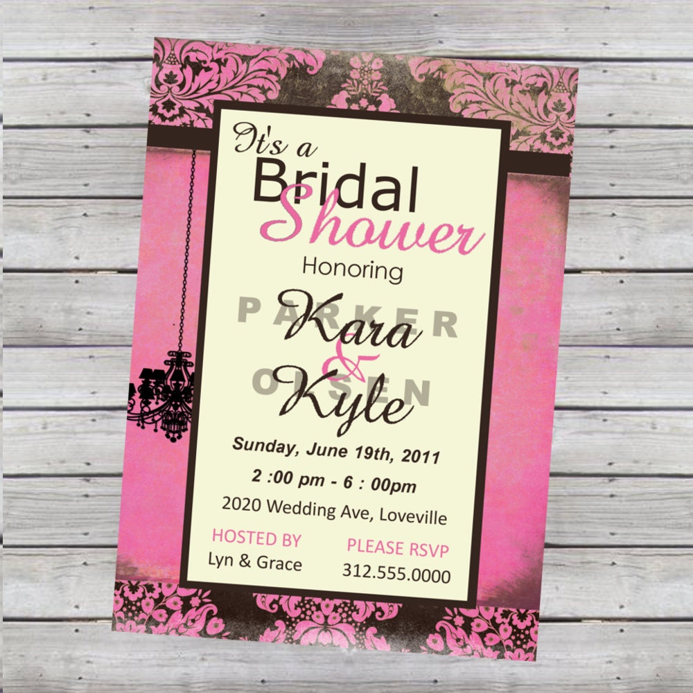 Bridal Shower Invitation Pink