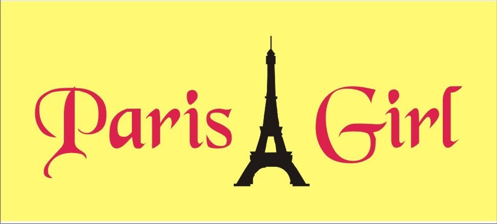 Stencil Paris Girl with Eiffel