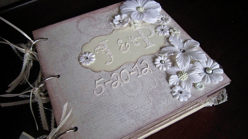 Wedding Guest Book Custom Scrapbook Made to Order From AandRKeepsakes