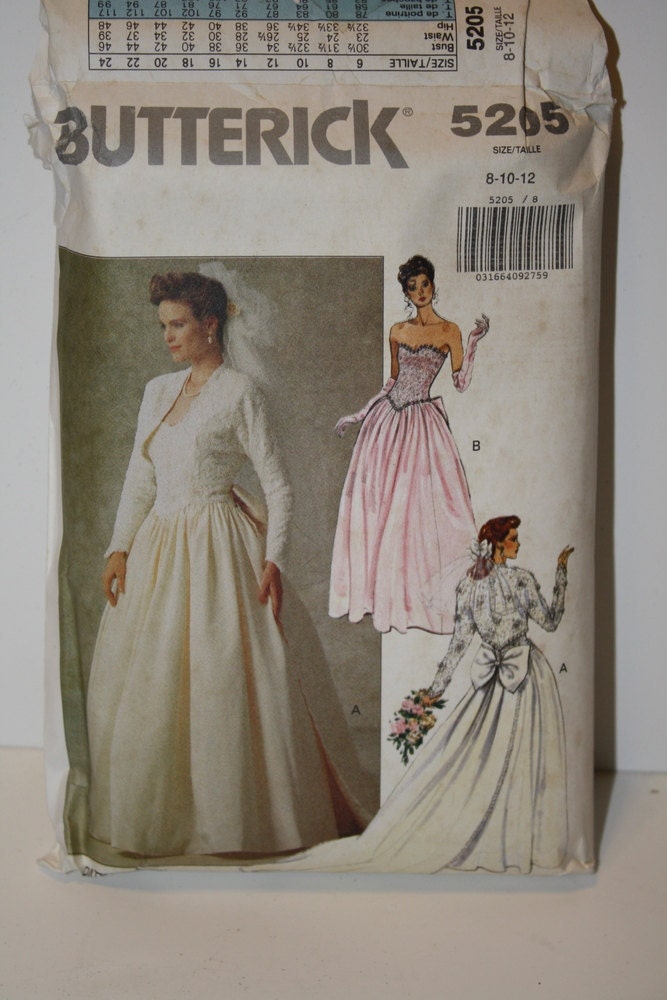 Wedding dress sewing pattern Butterick 5205 From ThisOleSew