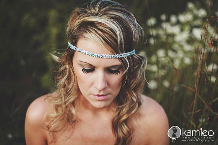 FRIZETTE Metallic SILVER Shimmer Headband Wedding Bridal Photograph 