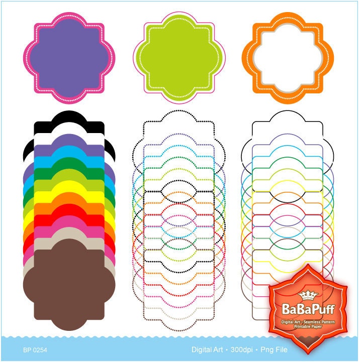 Use BaBaPuff's design clipart to make any handmade crafts or nondigital
