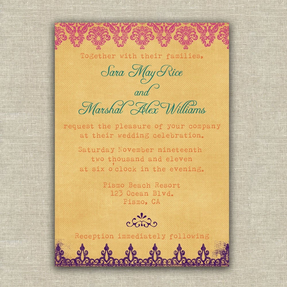 indian wedding invitation wording