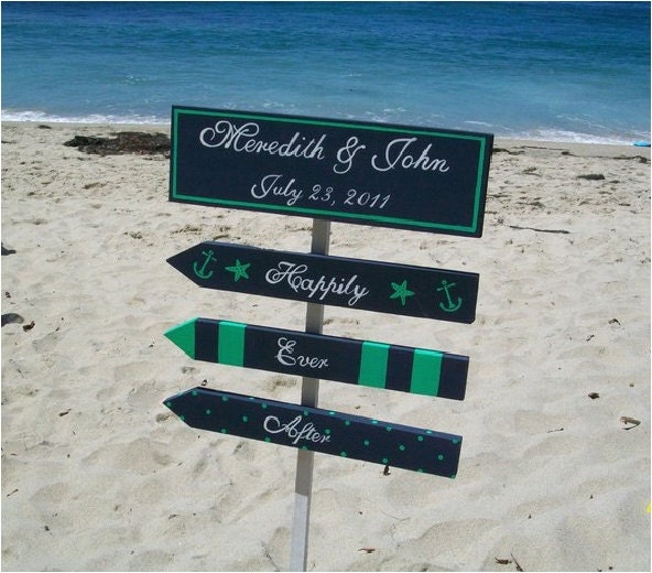 BEACH Wedding Signs NAVY Wedding NAUTICAL Signs in Your Wedding Colors 4 