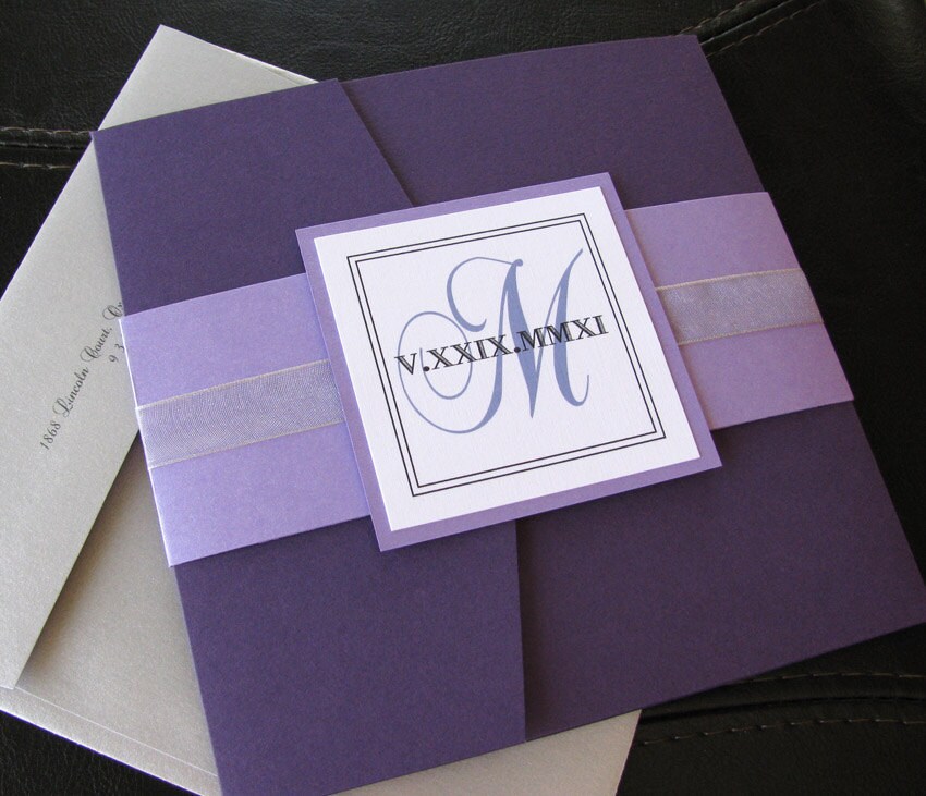 square pocket wedding invitation template