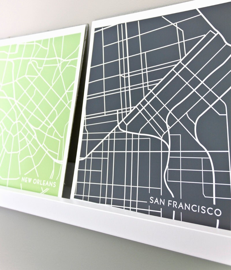 San Francisco City Map Art