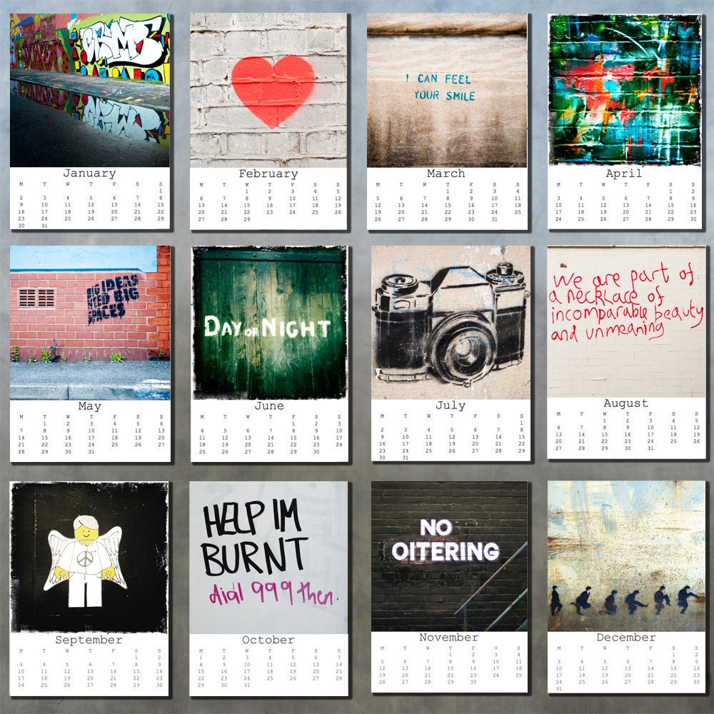 2012 Calendar of Graffiti