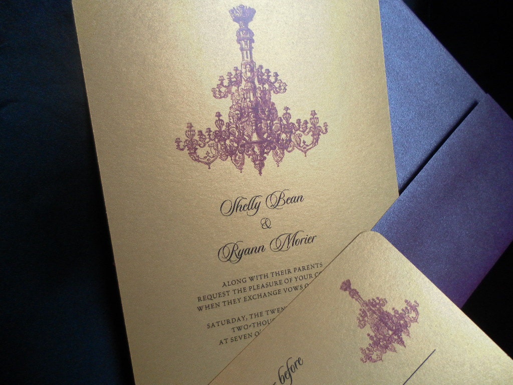 Wedding Invitation set Purple