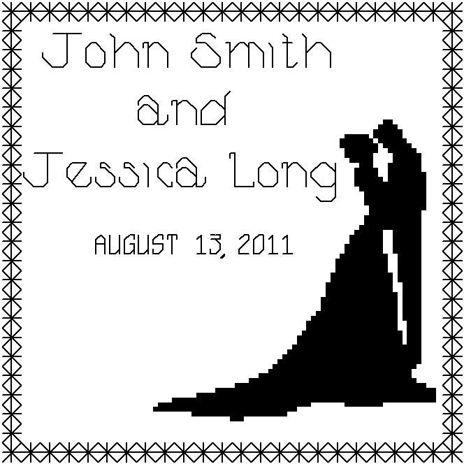 This elegant cross stitch pattern in shown in black and white 