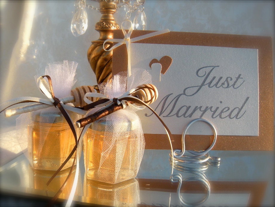 Edible Bridal Shower Favors Rehearsal Dinner Honey Jars With Dippers 48