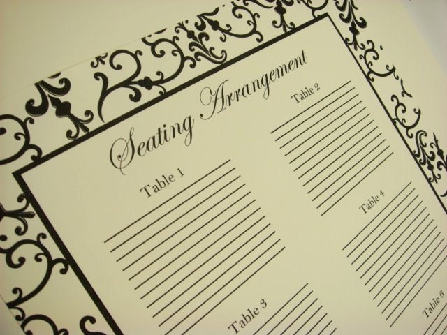Seating Chart Sign for the Entrance to your Wedding Reception Sits Perfectly