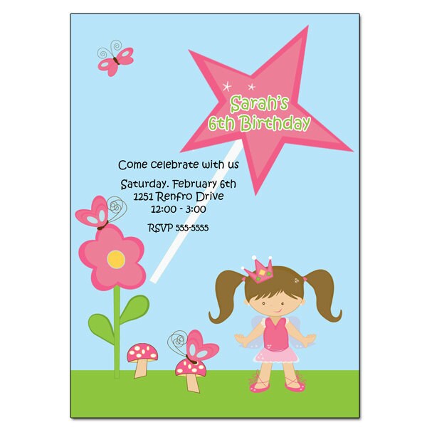 Fairy and Wand Invitation