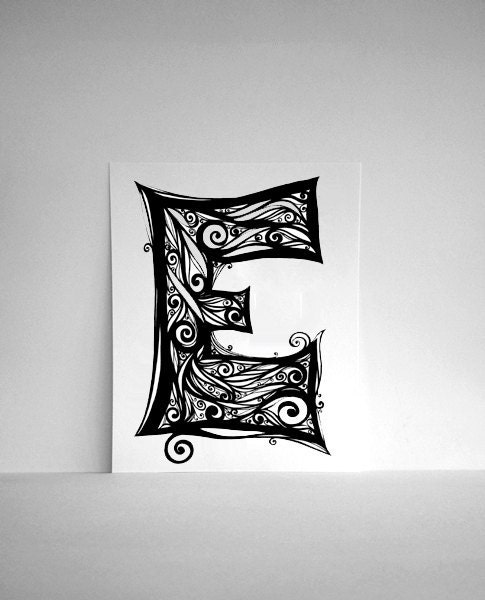 Swirl Letter E