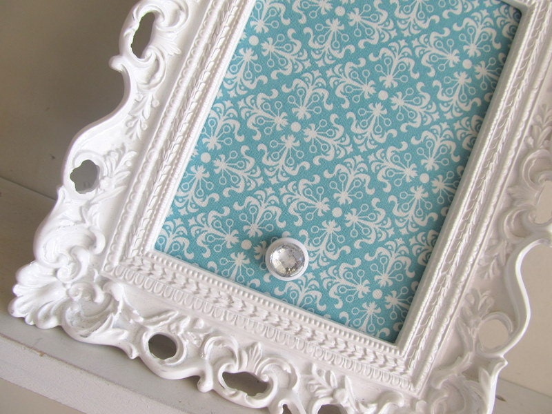 Ornate Picture Frame Aqua Teal Wedding Decor Picture Frame Tiffany Blue 